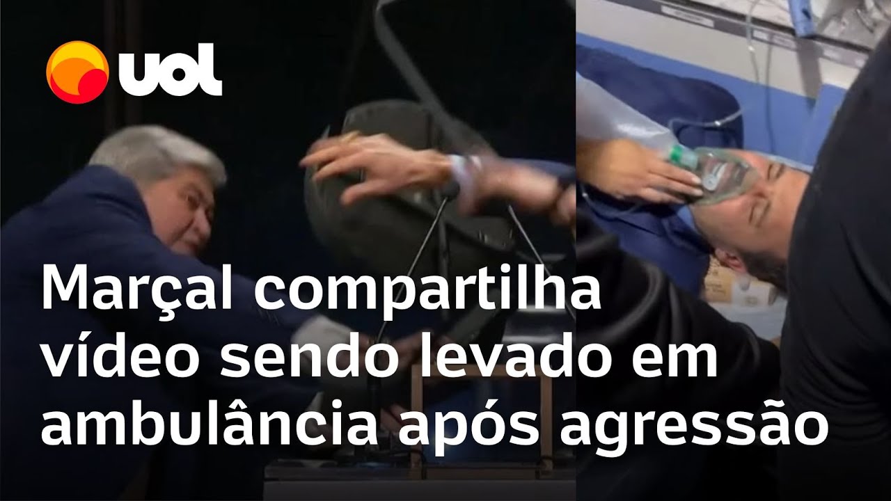 Pablo Marçal compartilha vídeo sendo atendido em ambulância após cadeirada de Datena em debate